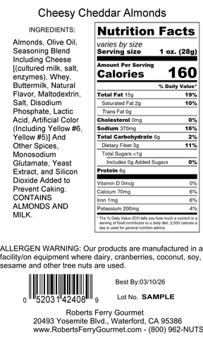 Cheesy Cheddar Almonds