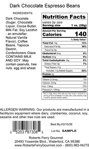 Dark Chocolate Espresso Beans