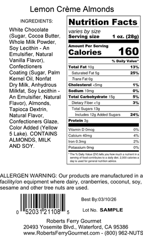 Lemon Creme Almonds
