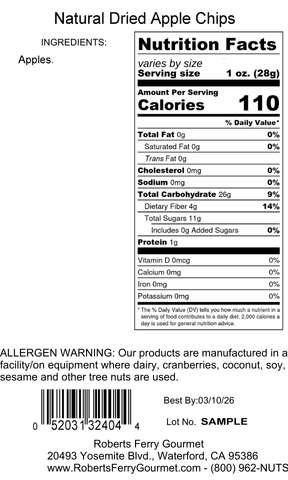 Natural Dried Apple Chips