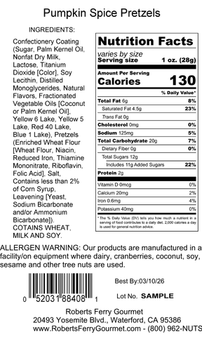 Pumpkin Spice Pretzels