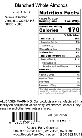 Blanched Whole Almonds