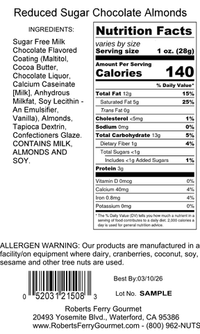 Reduced Sugar Chocolate Almonds