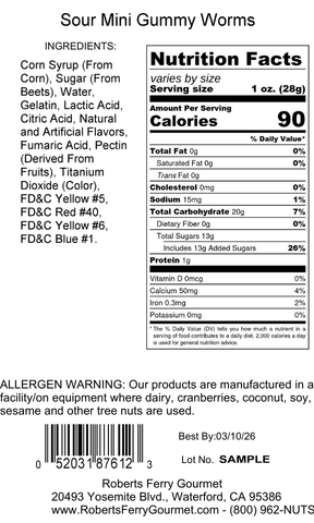 Sour Mini Gummy Worms
