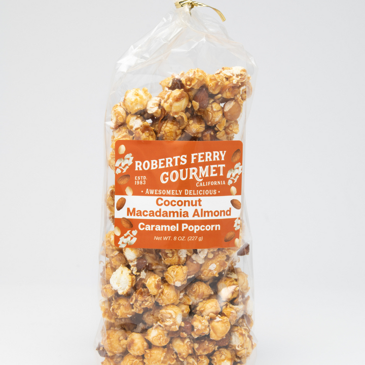 Coconut Macadamia Almond Caramel Popcorn