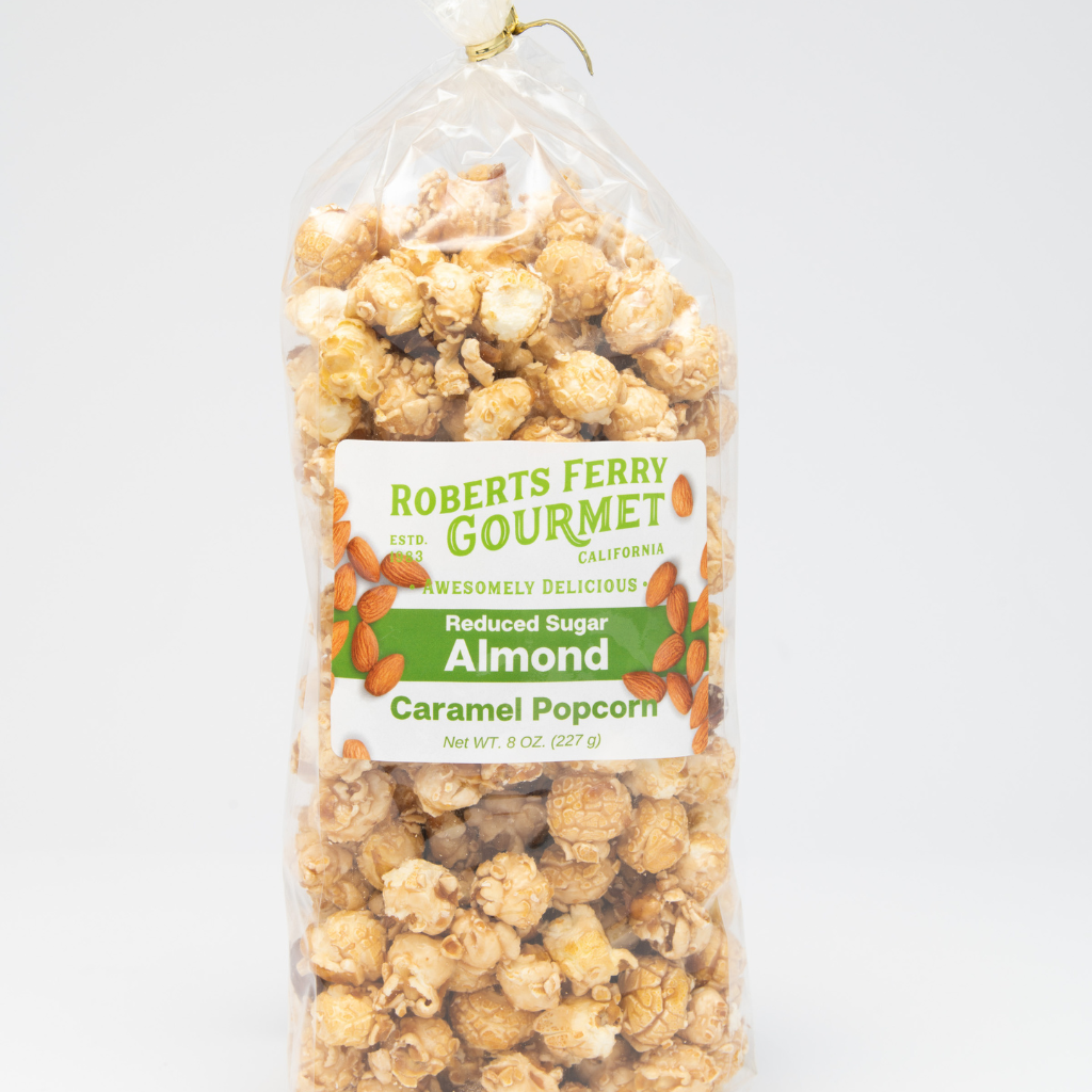 Reduced Sugar Almond Caramel Popcorn