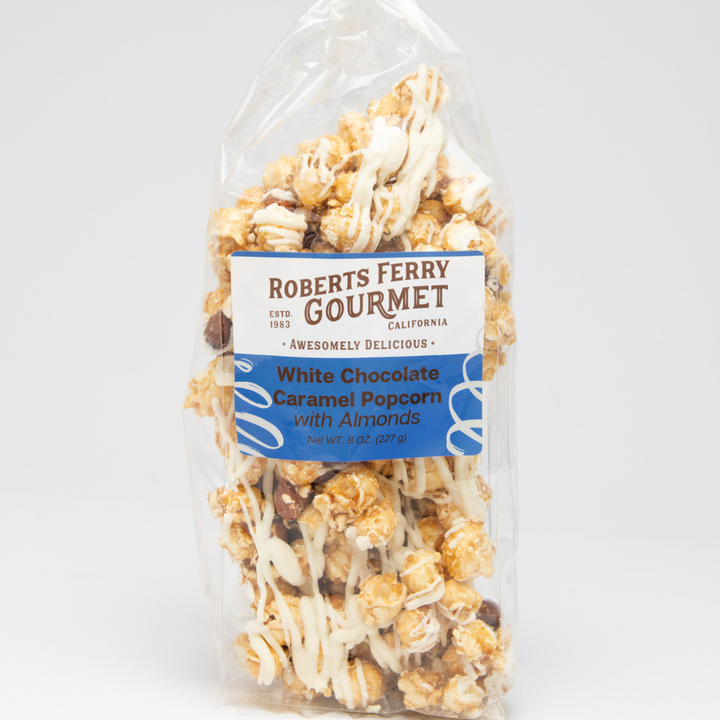 White Chocolate Almond Caramel Popcorn